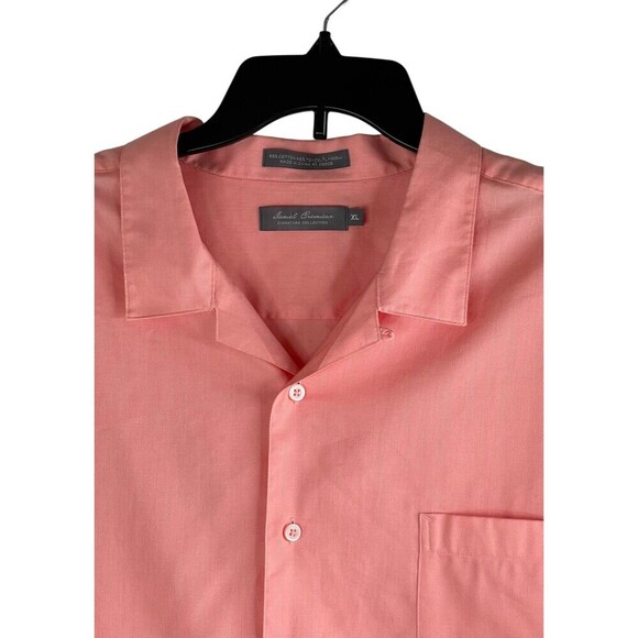 Daniel Cremieux Collection XL Short Sleeve Salmon Button Down Shirt Summer Beach - Picture 2 of 8